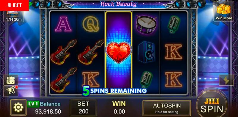 JILIBET Rocky Beauty Slot Machine Bonus Game